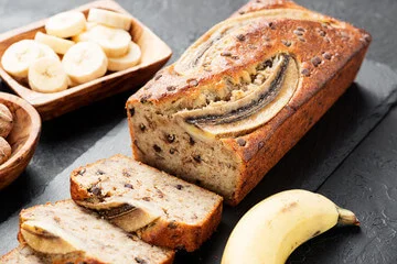 Quick Banana Bread with 2 Bananas