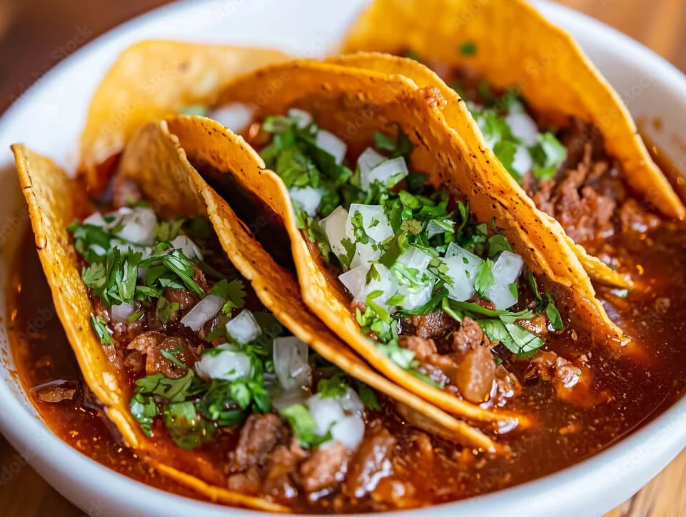 "Authentic Birria Tacos: Flavorful and Tender"