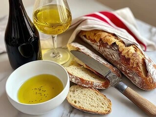 "Homemade Italian bread recipe with a golden, crusty exterior and soft interior."