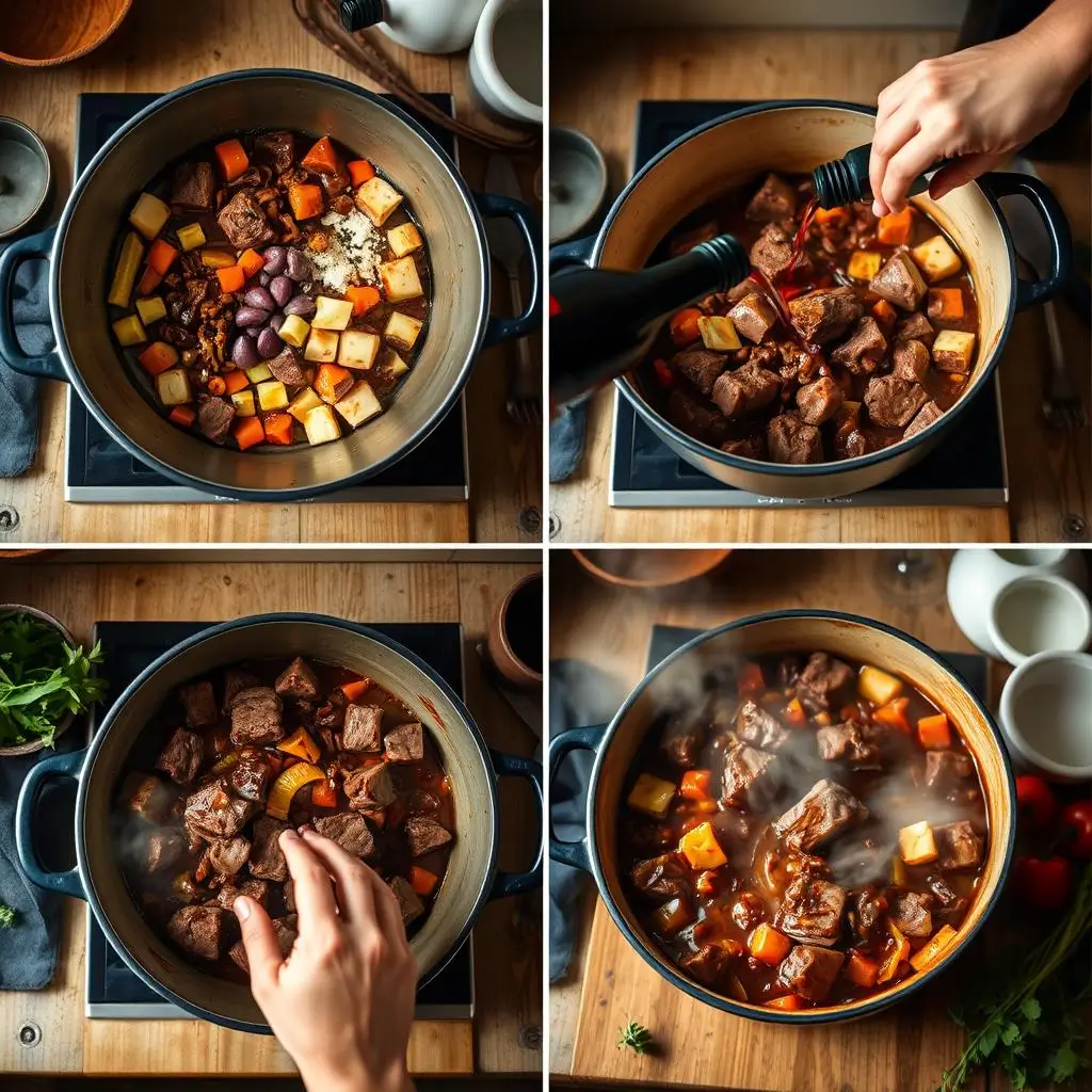 step by step beef bourguignon