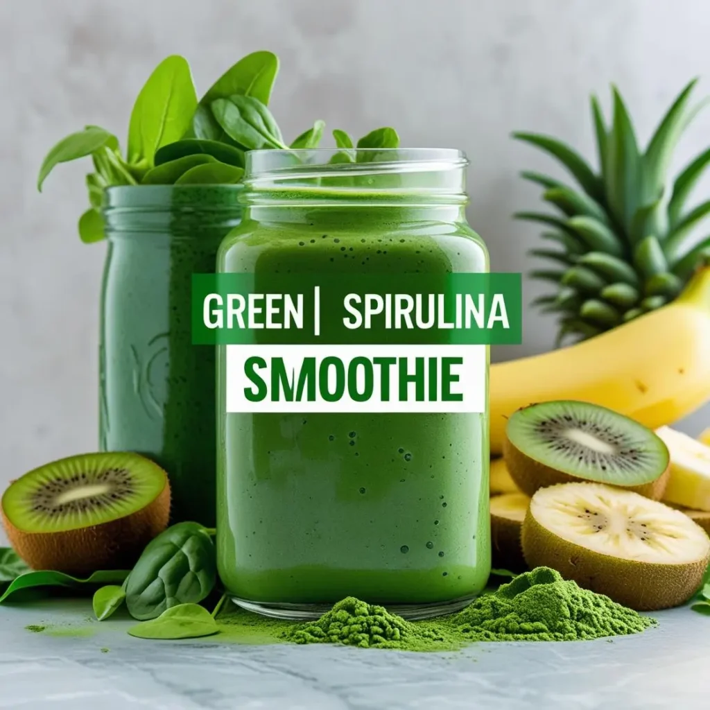 Green spirulina smoothie